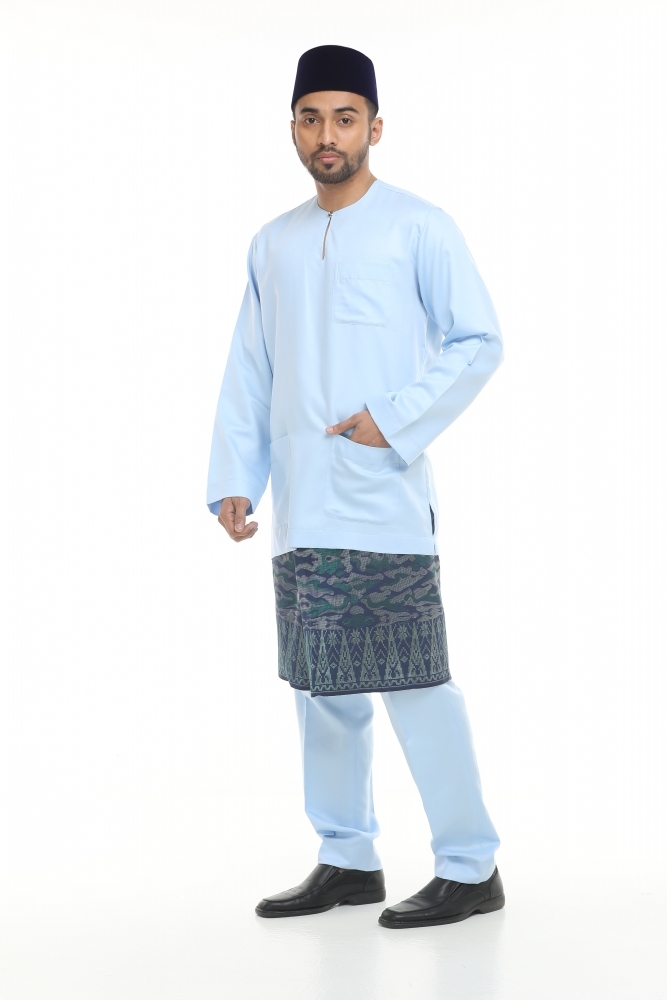  Baju  Melayu  Lekiu Baby  Blue  Omar Ali