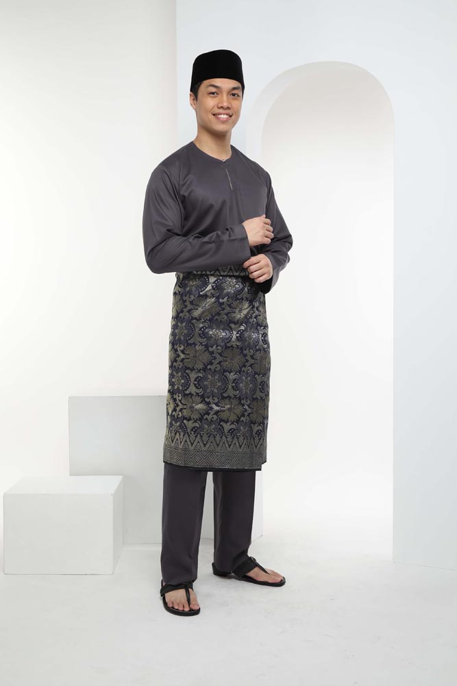  Baju  Melayu Warna  Warni  Dark Grey Omar Ali