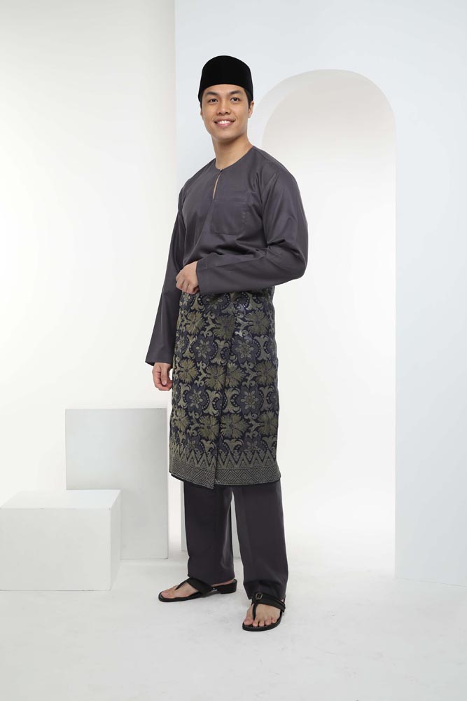  Baju  Melayu Warna  Warni  Dark Grey Omar Ali