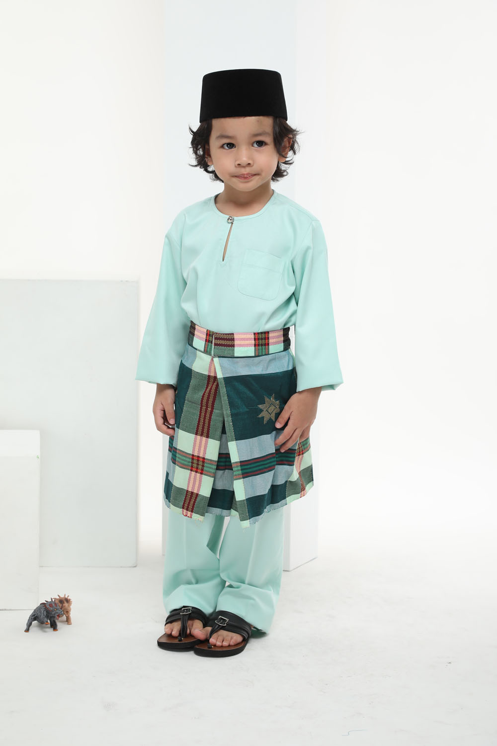  Baju  Melayu Warna  Warni  Kids Turquoise Omar Ali