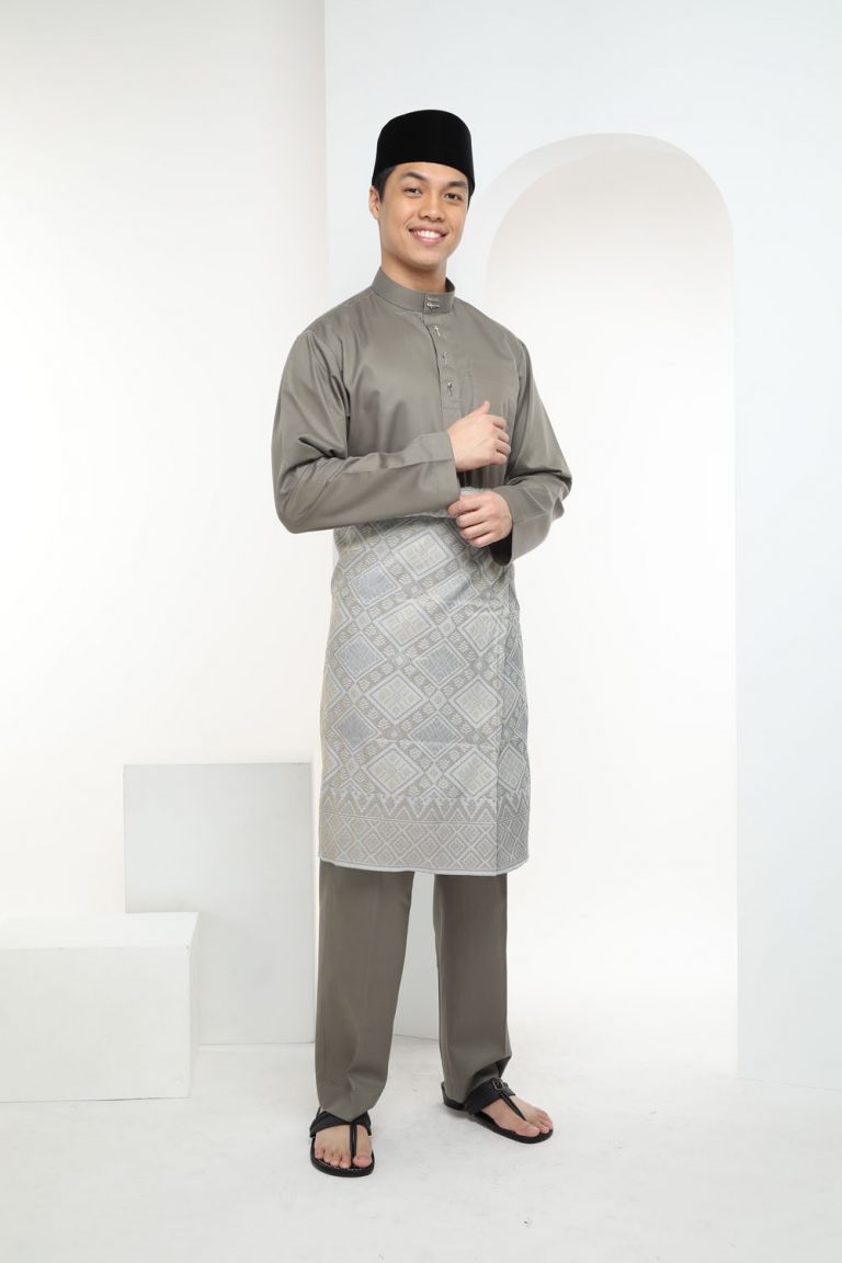  Baju  Melayu Warna  Warni  Light Grey Omar Ali